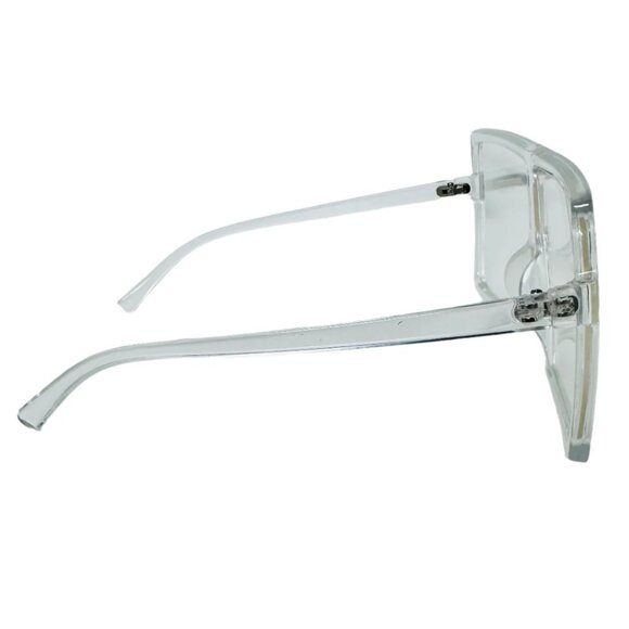 6072 | Clear Square Unisex Sunglasses - Picture 3 of 5
